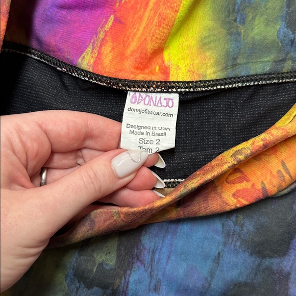 Dona Jo Multicolor Women's Tennis Skirt Skort - Picture 4 of 5